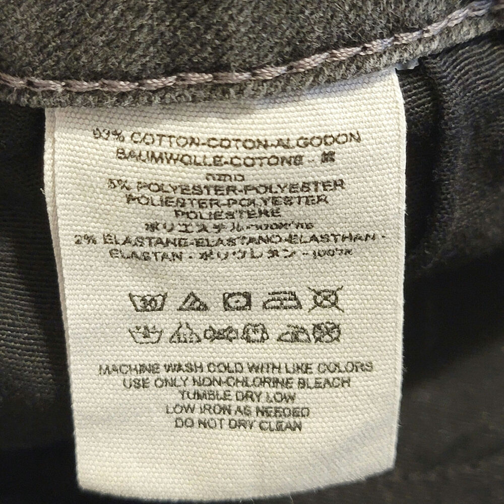 Free People Straight Leg Jeans Mid Rise Raw Hem Ankle Crop Black Gray 27 - Picture 14 of 16